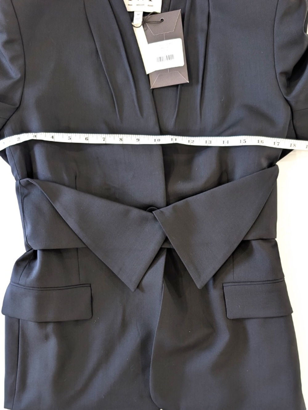 TWP After Five Collarless Blazer Black Virgin Wool Silk Lining Sz M NWT $1295 - Picture 8 of 12
